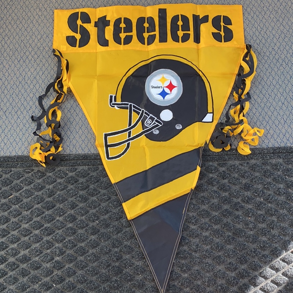 Steelers Nylon Team Flag/Pennant Vintage NWT